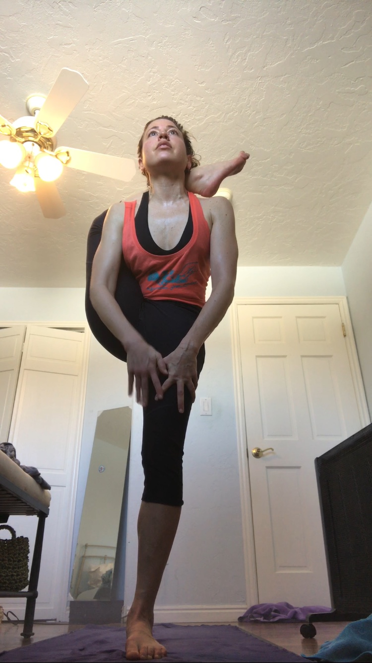 Yoga Pose: Foot Behind the Head I